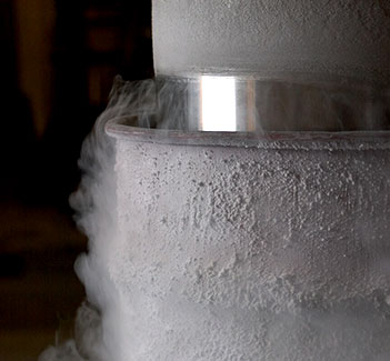 Cooling a steel shaft